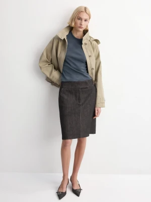 Koszulka bawełniana z efektem sprania niebieski - Kobieta - - MANGO