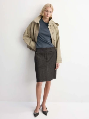 Koszulka bawełniana z efektem sprania niebieski - Kobieta - - MANGO