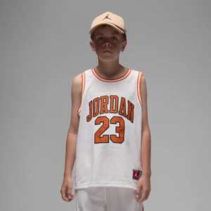Koszulka bez rękawów dla dużych dzieci (chłopców) Jordan - Biel