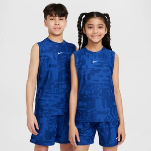 Koszulka bez rękawów dla dużych dzieci Dri-FIT Nike Multi - Niebieski