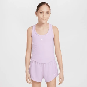 Koszulka bez rękawów dla dużych dzieci (dziewcząt) Dri-FIT Nike One Fitted - Fiolet
