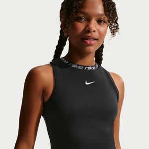 Koszulka bez rękawów dla dużych dzieci (dziewcząt) Nike Dri-FIT - Czerń