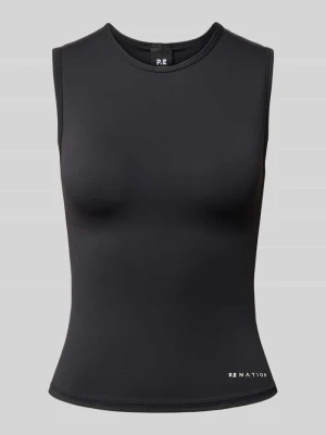 Koszulka bez rękawów Muscle z okrągłym dekoltem i nadrukiem logo P.E Nation
