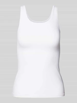 Koszulka bez rękawów w jednolitym kolorze model 'Unique' Schiesser