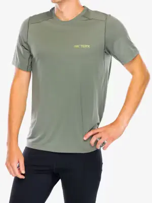 Koszulka biegowa Arcteryx Cormac ArcBird Logo SS - forage heather II