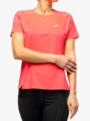 Koszulka biegowa damska Brooks Sprint Free Short Sleeve 2.0 - hyper pink