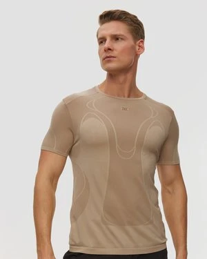 Koszulka Biegowa Męska X-bionic Xceed Run Perform Shirt Beżowa