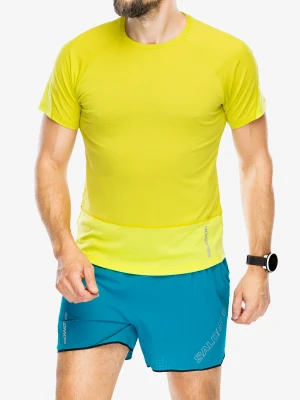 Koszulka biegowa Salomon Cross Run S/S Tee - citronelle/sulphur