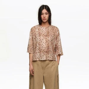 Koszulka boxy devoré Watercolor Dots BIMBA Y LOLA