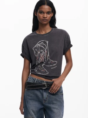 Koszulka buty kowbojki Desigual