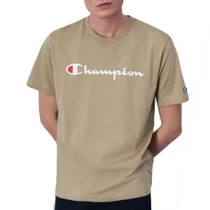 Koszulka Champion Crewneck Big Script Logo 219831-YS073 - beżowa