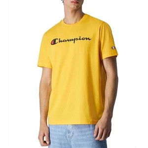 Koszulka Champion Embroidered Script Logo 219206-YS074 - żółta
