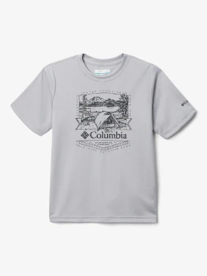 Koszulka chłopięca Columbia Fork Stream Short Sleeve Graphic Shirt - columbia grey/lakeside badge