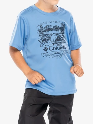 Koszulka chłopięca Columbia Fork Stream Short Sleeve Graphic Shirt - skyler/lakeside badge