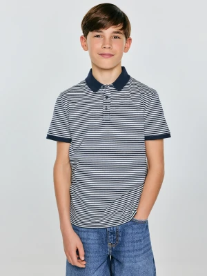 Koszulka chłopięca polo w paski granatowa Fiker 403 BIG STAR