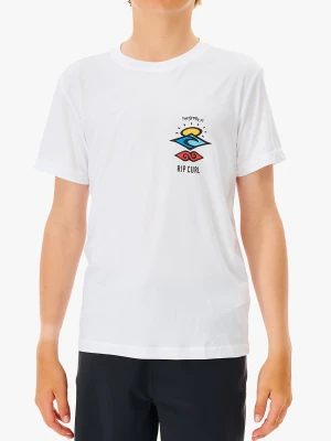 Koszulka chłopięca Rip Curl Icons Surflite S/S Rash V- Boy - white