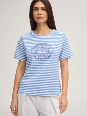 Koszulka Cornflower Tele w niebiesko-białe paski Joop