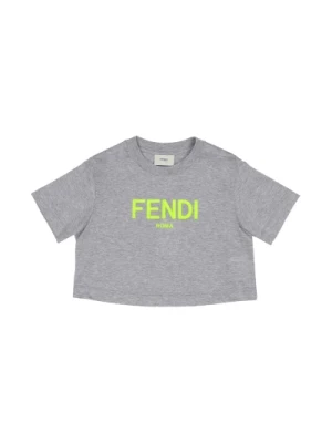 Koszulka Crewneck dla chłopców z logo Fendi Roma Fendi