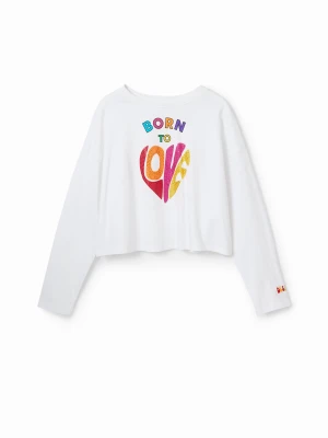 Koszulka cropped love Desigual