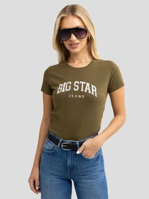 Zdjęcie produktu Koszulka damska bawełniana z logo BIG STAR khaki Ramila 303