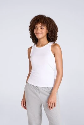 Koszulka damska bez rękawów - White Animal