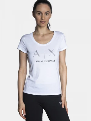 Koszulka damska biała Armani Exchange 8NYT83 YJ16Z 1000
