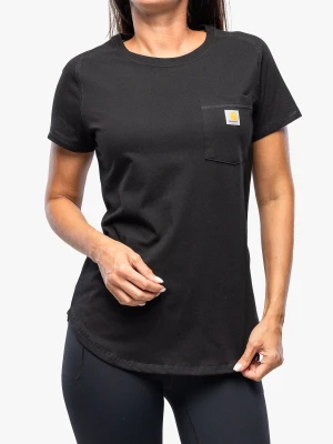 Koszulka damska Carhartt Midweight S/S Pocket T-Shirt - black