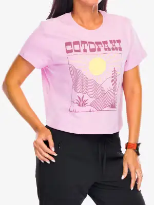 Koszulka damska Cotopaxi Western Hills Crop T-Shirt - orchid bloom