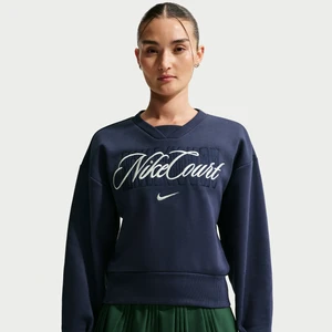 Koszulka damska do tenisa z półokrągłym dekoltem NikeCourt Collection - Niebieski
