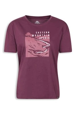 Koszulka damska EMS z nadrukiem - Burgundy