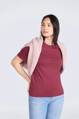 Koszulka damska Everyday Fit - Burgundy Animal