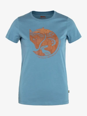 Koszulka damska Fjallraven Arctic Fox Print T-shirt - dawn blue