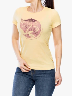 Koszulka damska Fjallraven Arctic Fox Print T-shirt - mais yellow