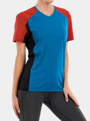 Koszulka damska Montura Prisma Dry T-Shirt - teal blue/red