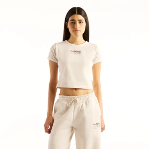 Koszulka damska New Balance WT62O4MBLIT – beżowa