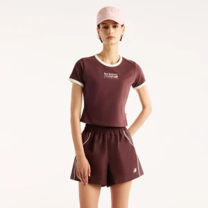Koszulka damska New Balance WT62O4MBYLR – bordowa