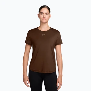 Koszulka damska Nike One Classic Dri-Fit SS cacao wow / white Brązowy