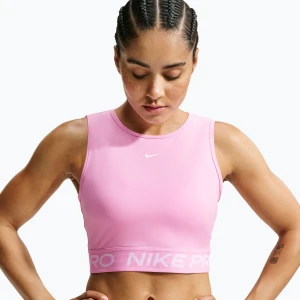 Koszulka damska Nike Pro pink rise / white