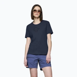 Koszulka damska NORRONA Cotton Viking indigo night / sky captain Norrøna Granatowy
