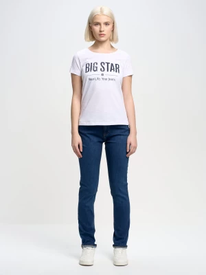 Koszulka damska o klasycznym kroju biała Brunona 101 BIG STAR