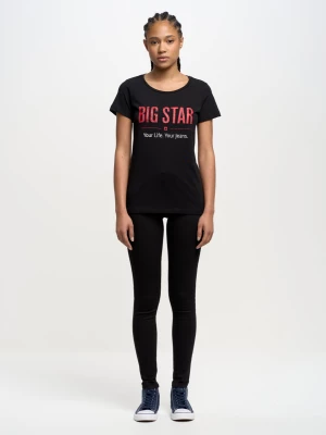 Koszulka damska o klasycznym kroju czarna Brunona 906 BIG STAR