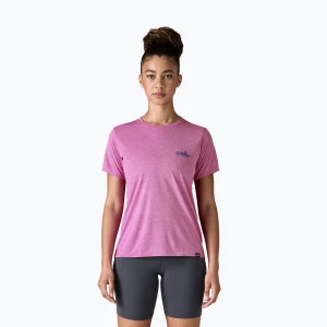 Koszulka damska Patagonia Cap Cool Daily Graphic Shirt '73 skyline/brisk purple x-dye