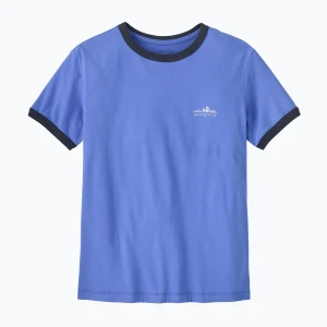 Koszulka damska Patagonia Fitz Roy Foothills Ringer Tee diver blue