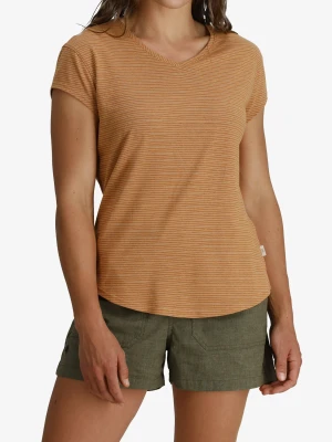 Koszulka damska Royal Robbins Vacationer V-Neck SS - lion str