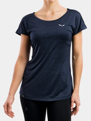 Koszulka damska Salewa Puez Melange Dry S/S Tee - navy bl. mel.