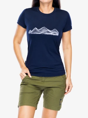 Koszulka damska Sensor Merino Active PT Tee SS - deep blue mountains