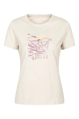 Koszulka damska Snowdon z luźnym krojem i krótkim rękawem - Beige Mountain Warehouse