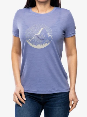 Koszulka damska Super.natural Mountain Mandala Tree Tee - blue violet/grey/copper