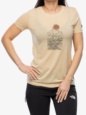 Koszulka damska Super.natural Preikestolen Cliffs Tee - semolina/canteen/copper