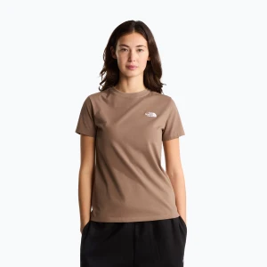 Koszulka damska The North Face Evolution Simple Dome Slim SS garnet Brązowy